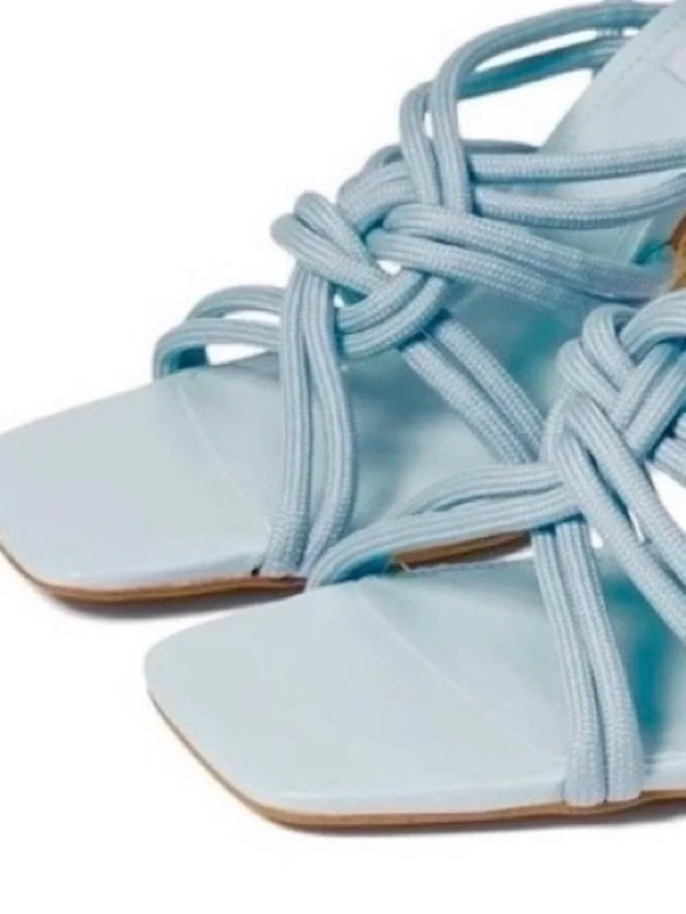Steve Madden Idolized Blue 70s Style Ankle-Tie Espadrille Wedge Sandals Size 7